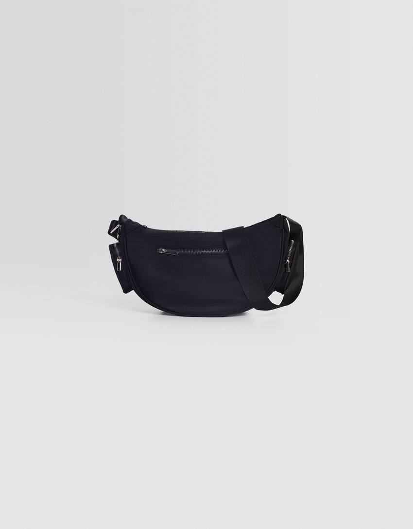 Multi-pocket technical crossbody bag-Black-0
