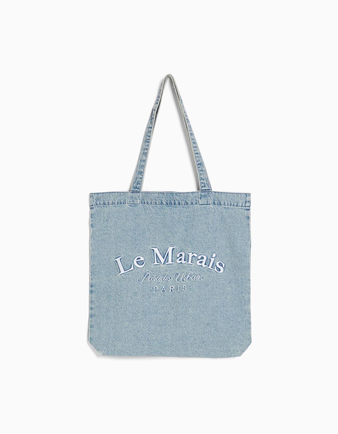 Tote bag with slogan