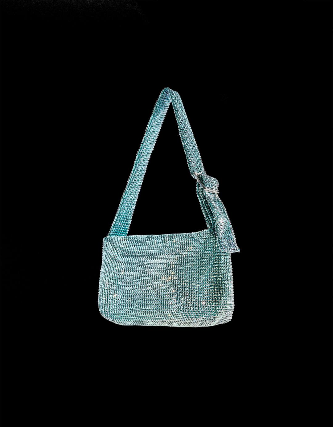 Shoulder bag with crystal details