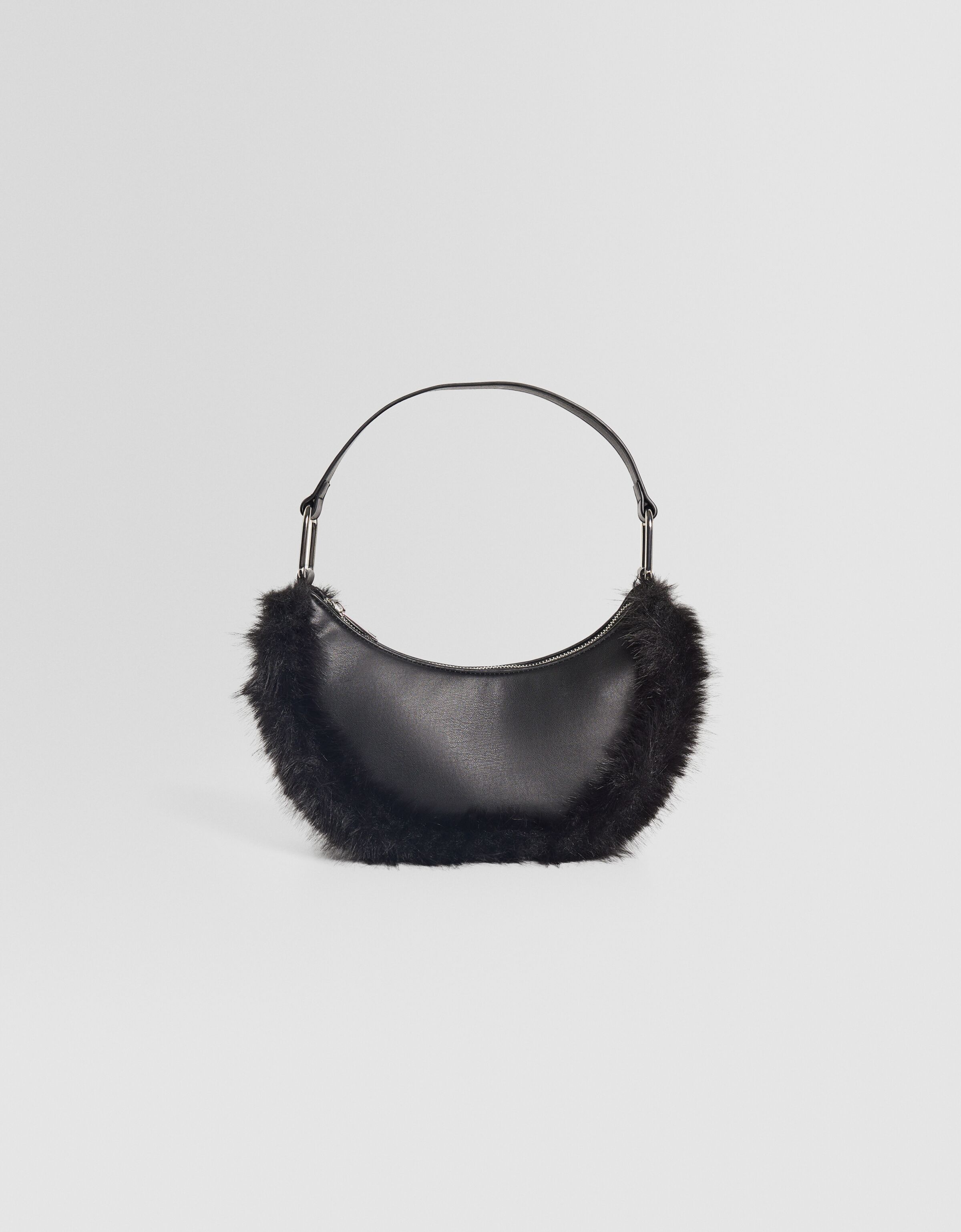 Navy cheap fur bag