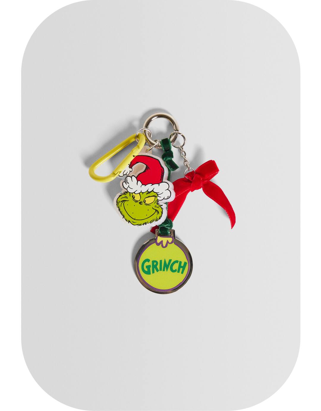 The Grinch key ring with beads and lobster clasp