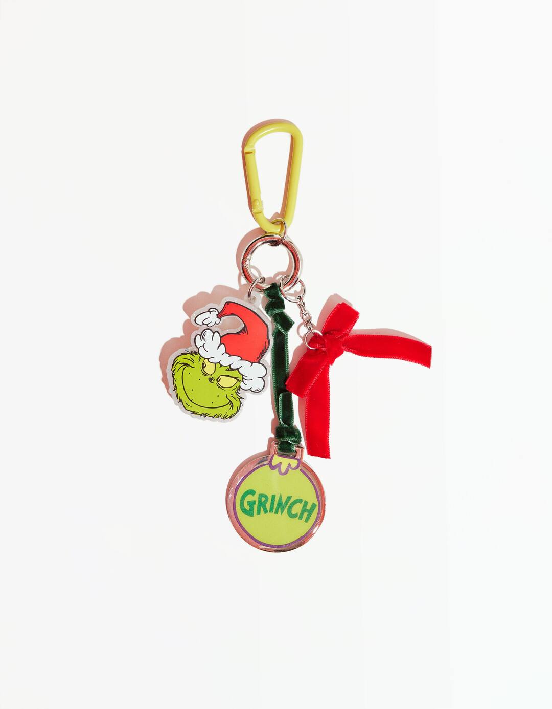 The Grinch key ring with beads and lobster clasp