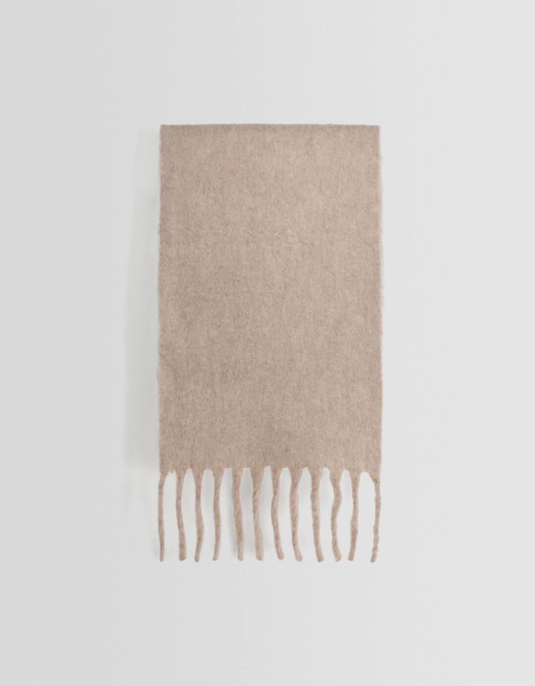 Solid-coloured scarf