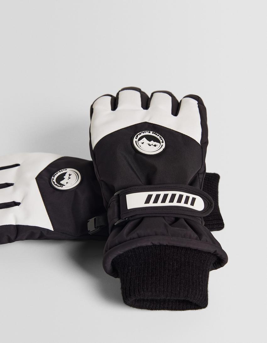 Luvas técnicas ajustáveis Ski Collection-Preto-2