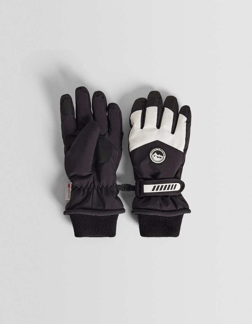 Luvas técnicas ajustáveis Ski Collection-Preto-4