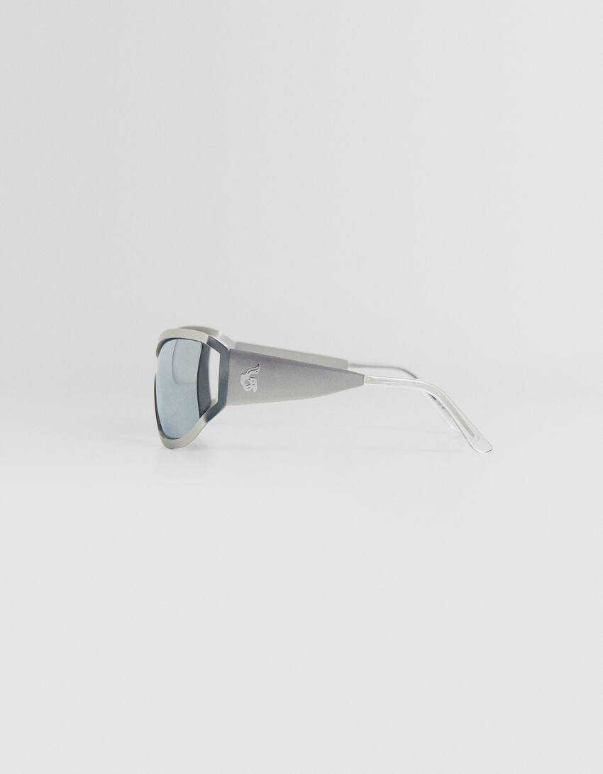 Polarised Generation Bershka sunglasses-Silver-6