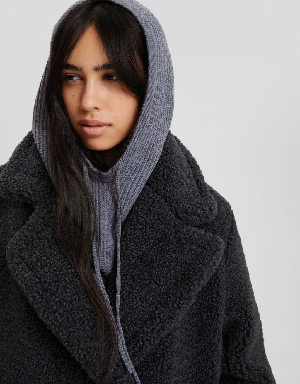 Adjustable knit hood Women Bershka