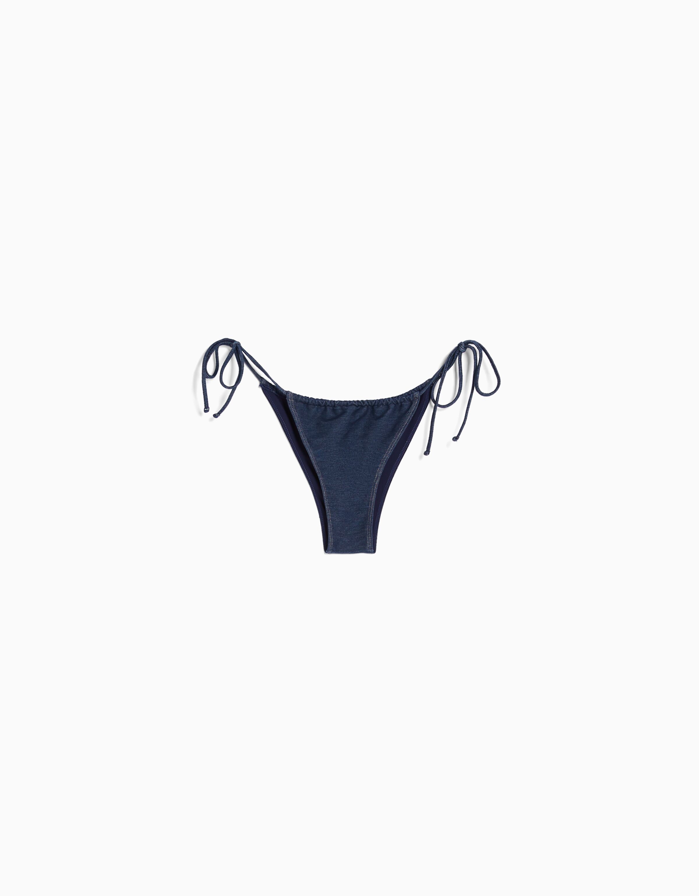 Bas de bikini effet denim