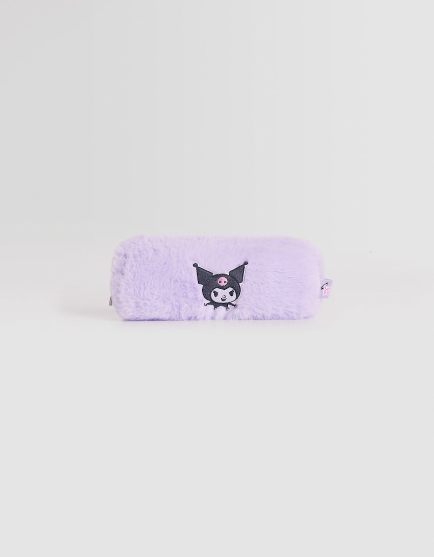 Kuromi embroidered pencil case-Violet-0
