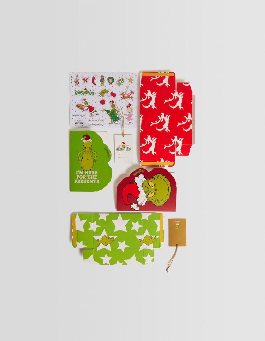 The Grinch gift wrapping kit-Green-0