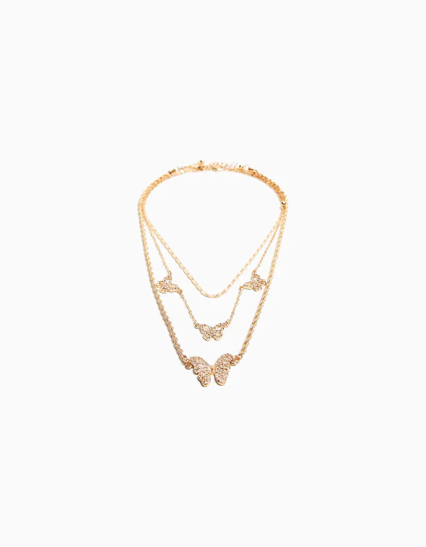 Open Triangle Pocket Chain  Layered choker necklace, Layered