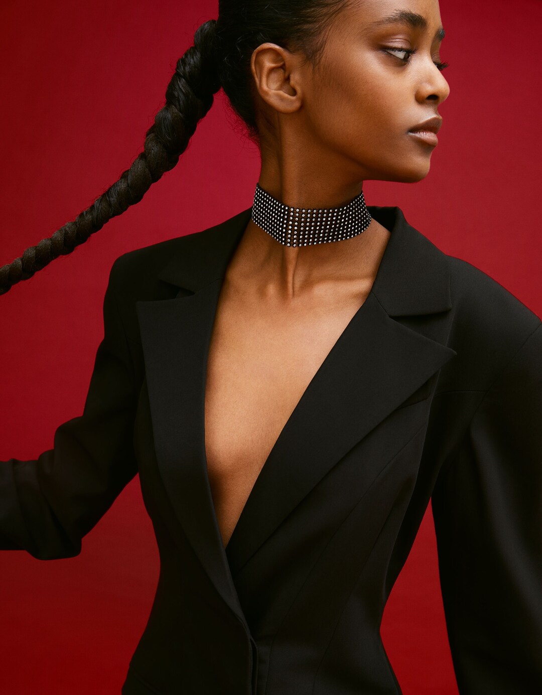 Collar choker pedrería