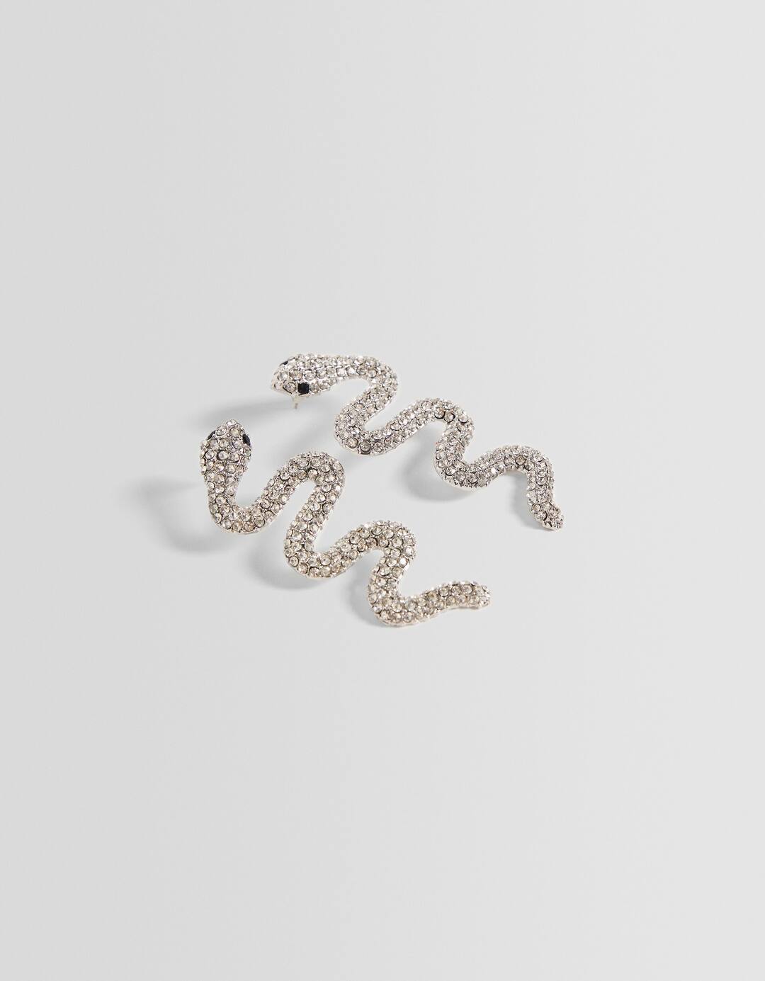 Rhinestone snake earrings