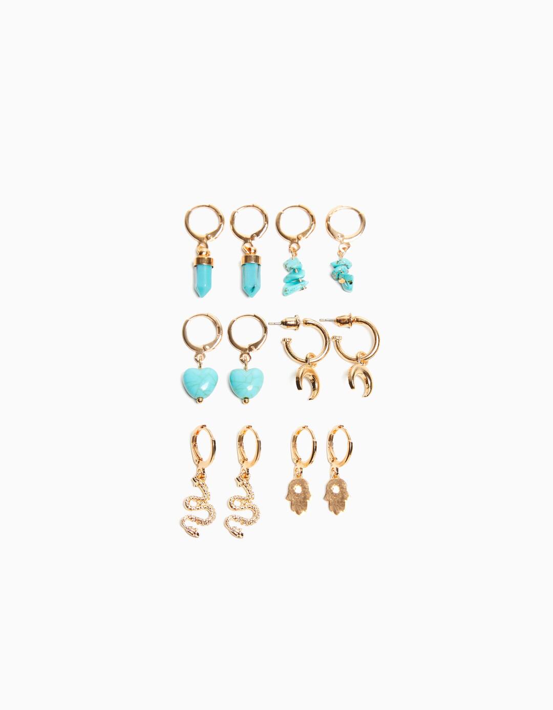 Set of 6 pairs of earrings
