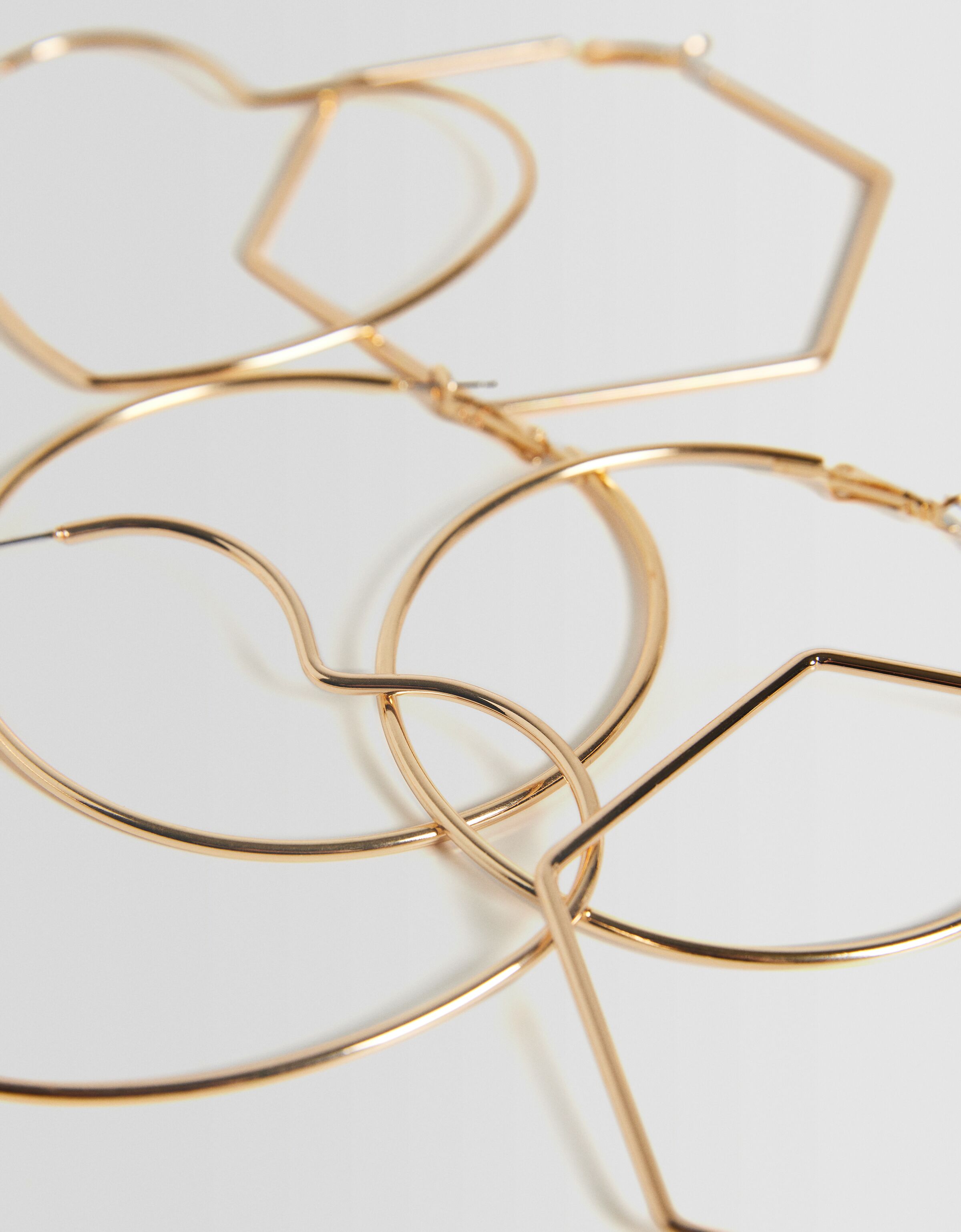 Geometric discount hoop earrings