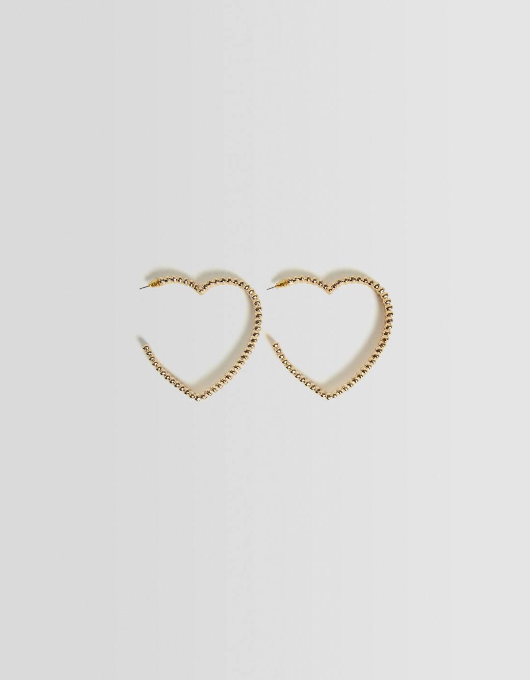 Heart hoop earrings