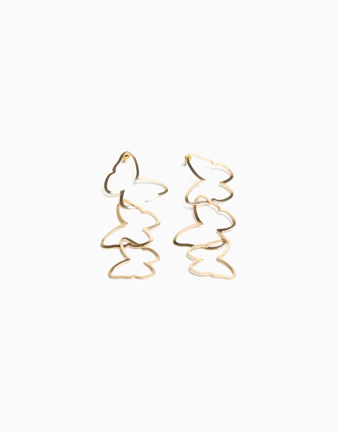 Butterfly cascade earrings