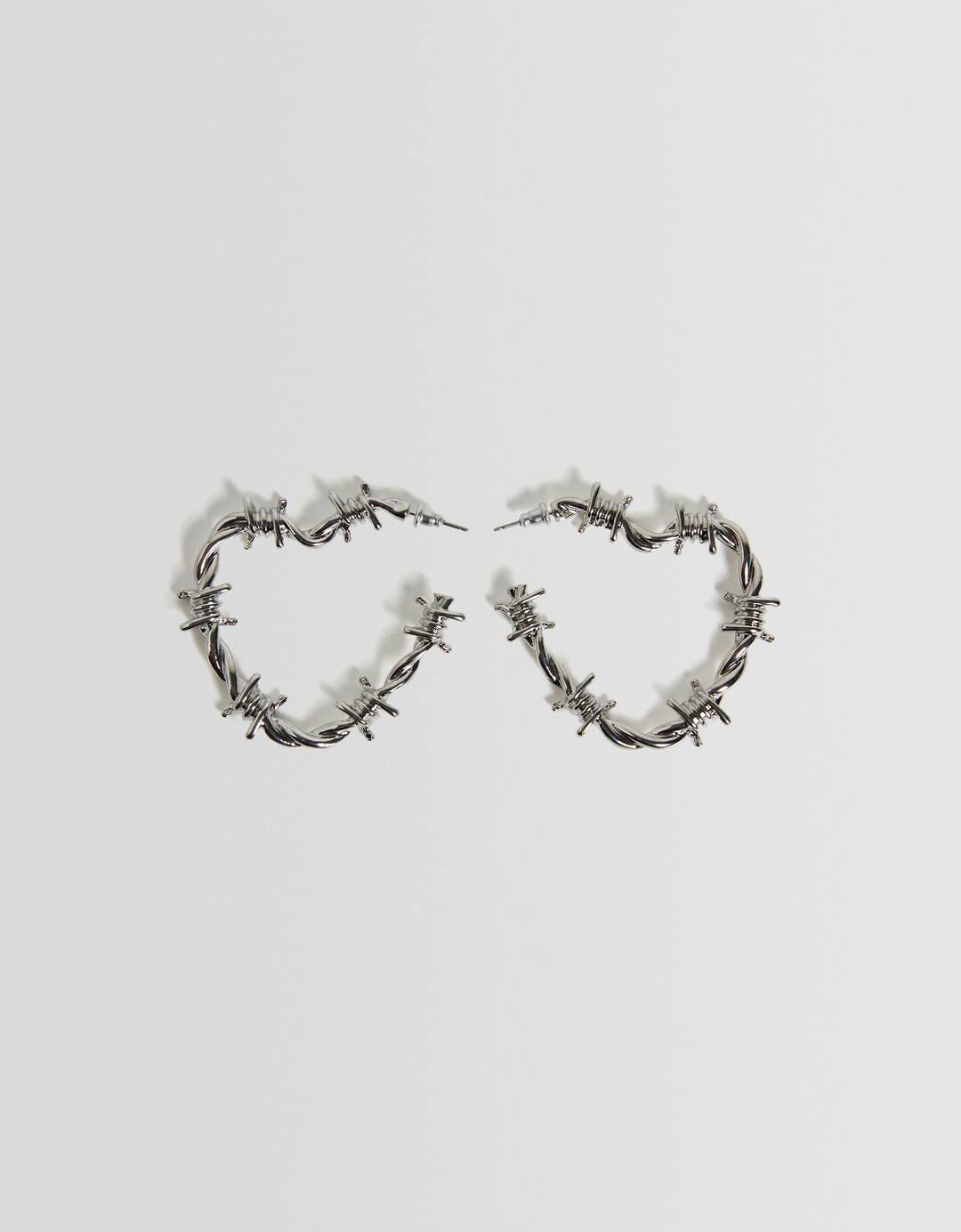 Heart wire earrings