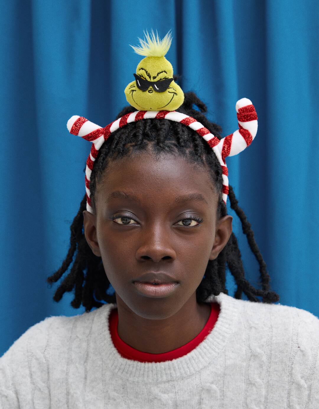 The Grinch headband with detail