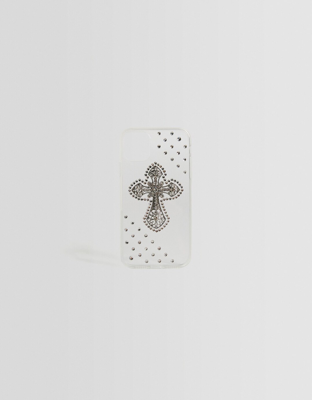Калъф за iPhone с кръст с камъчета
