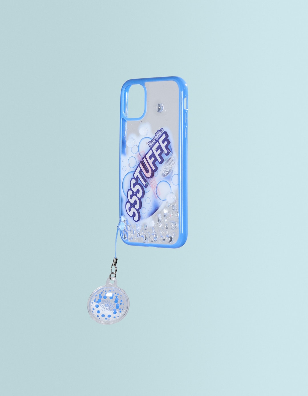 Coque mobile iPhone 11 XR SSSTUFFF X BERSHKA perle fantaisie interactive bulles
