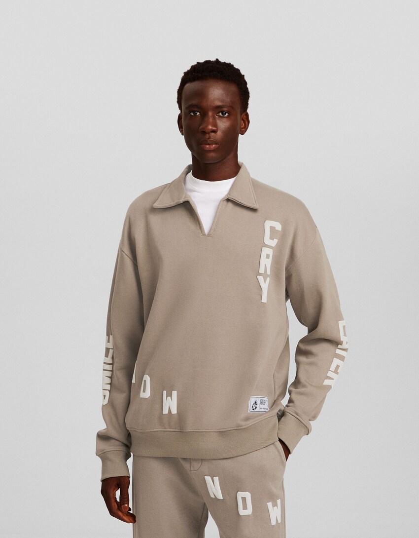Set aus Sweatshirt und Hose-Grau-1