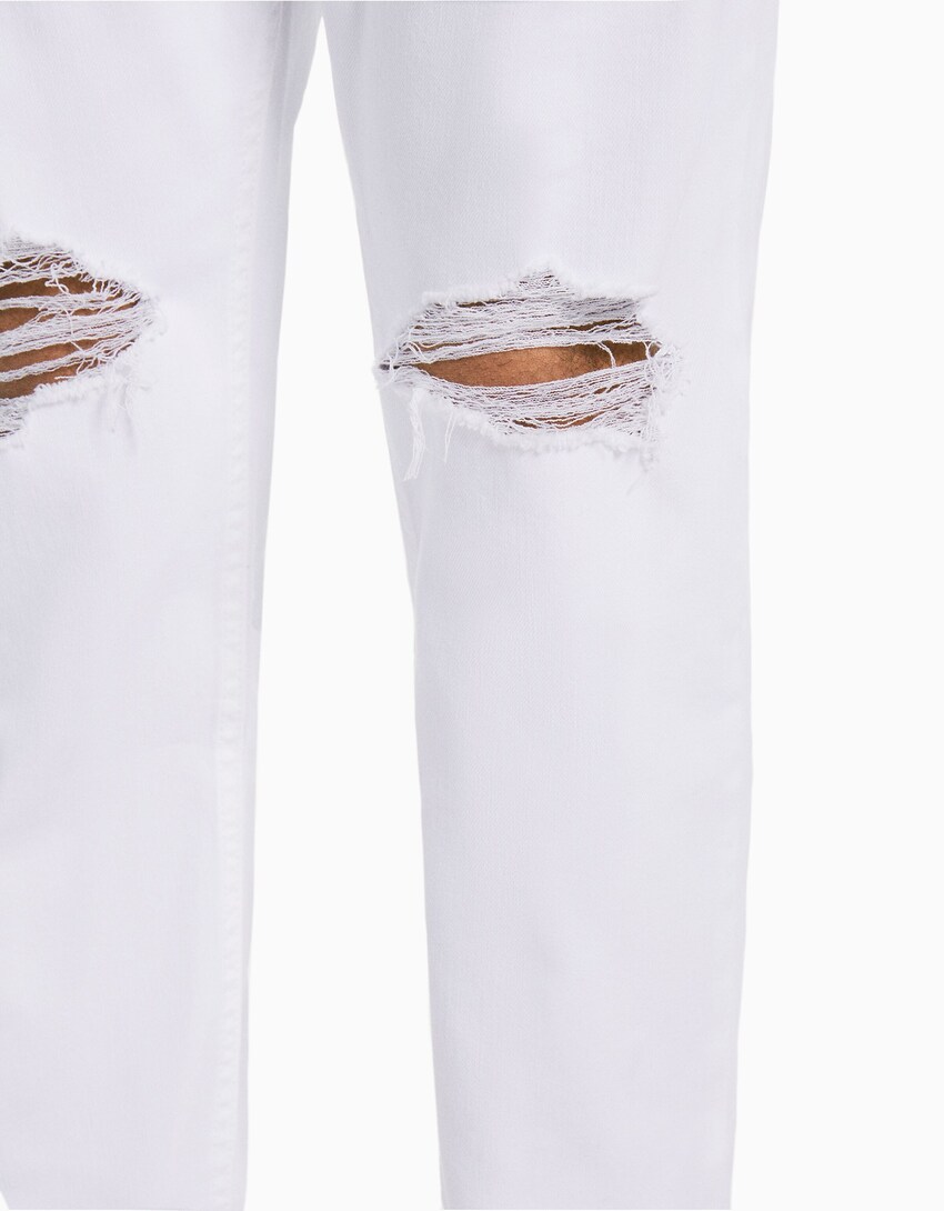 Jeans jogger rotos-Blanco-3