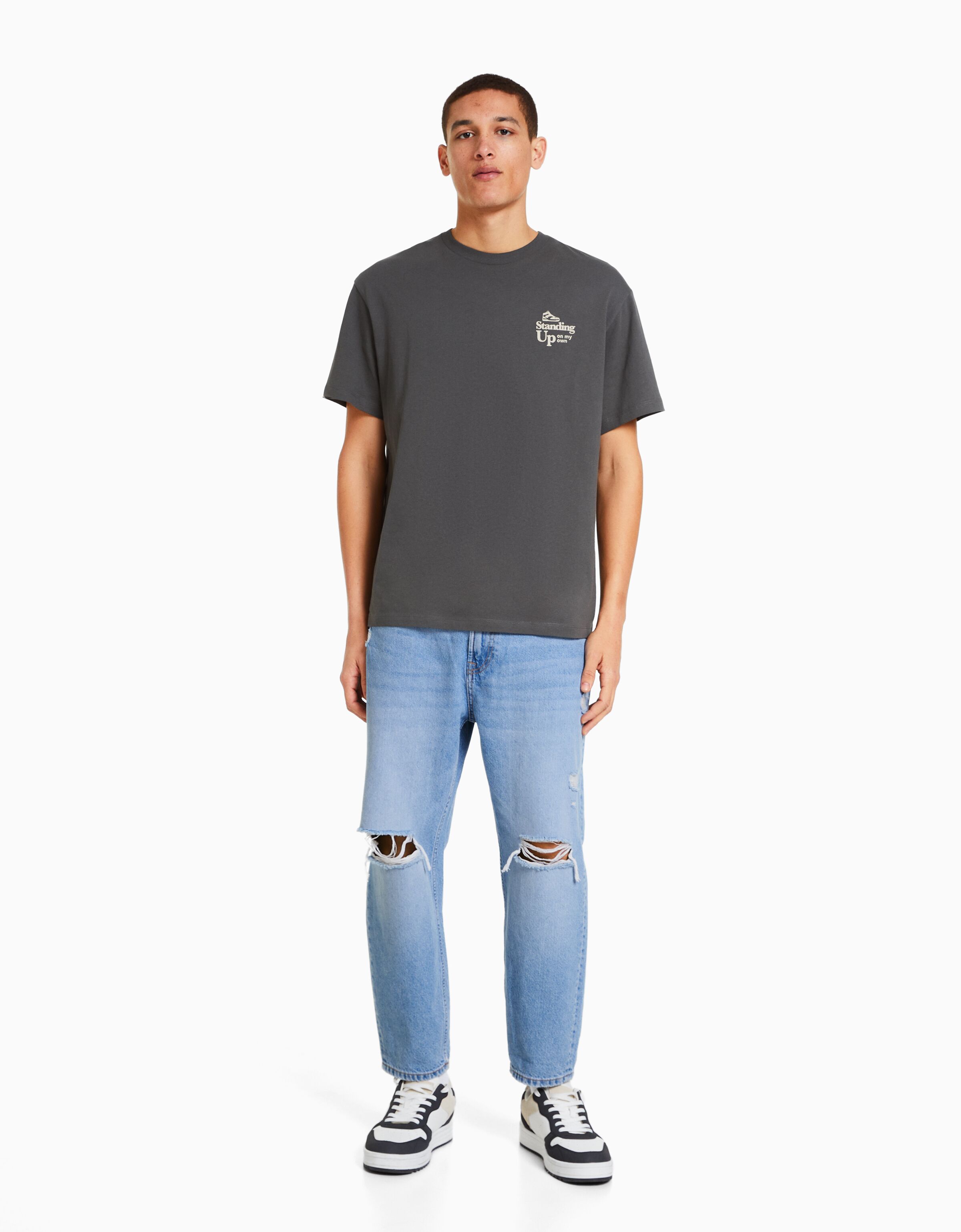 Jeans loose fit bershka sale