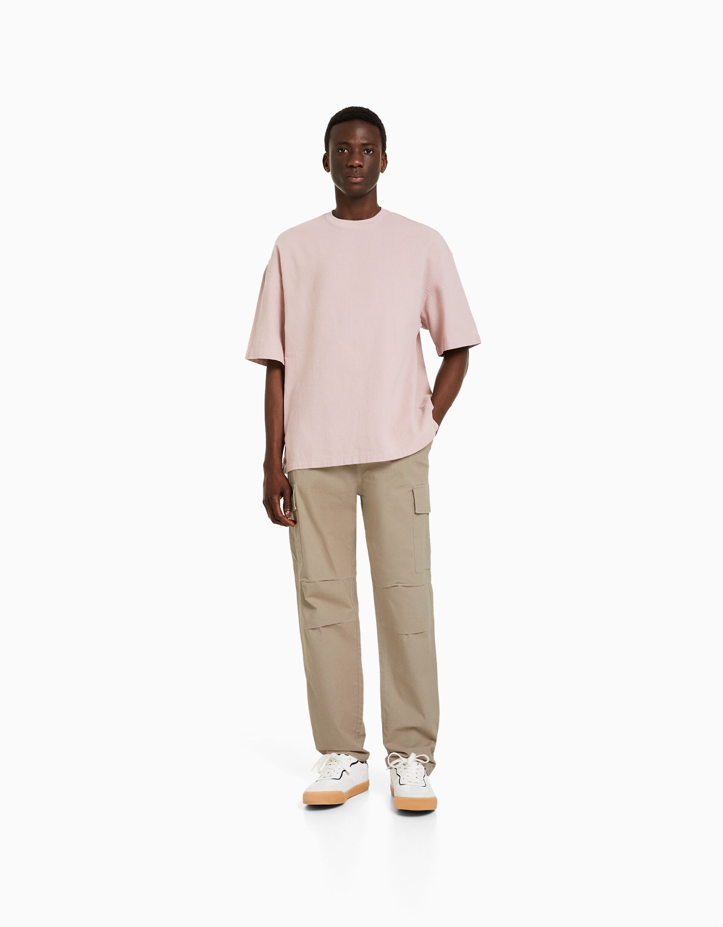 Pantaloni cargo clearance bershka uomo