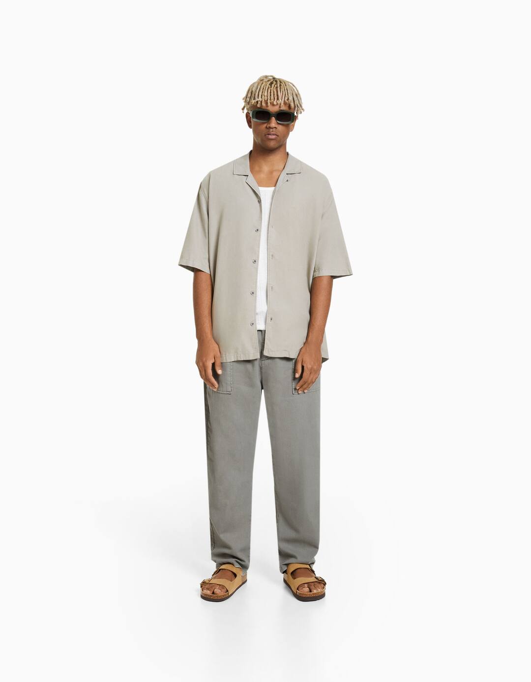 Rustične vrećaste loose fit pantalone
