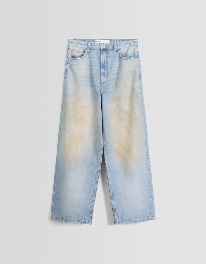 Faded dirty super baggy jeans - Men | Bershka