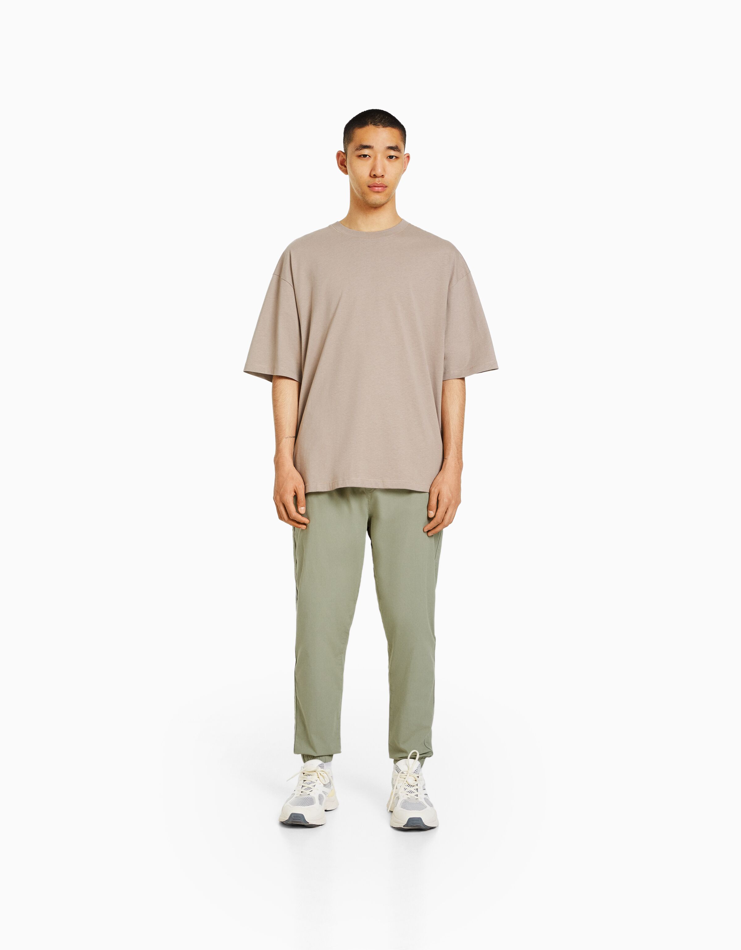 Cotton blend joggers - Pants - Men | Bershka