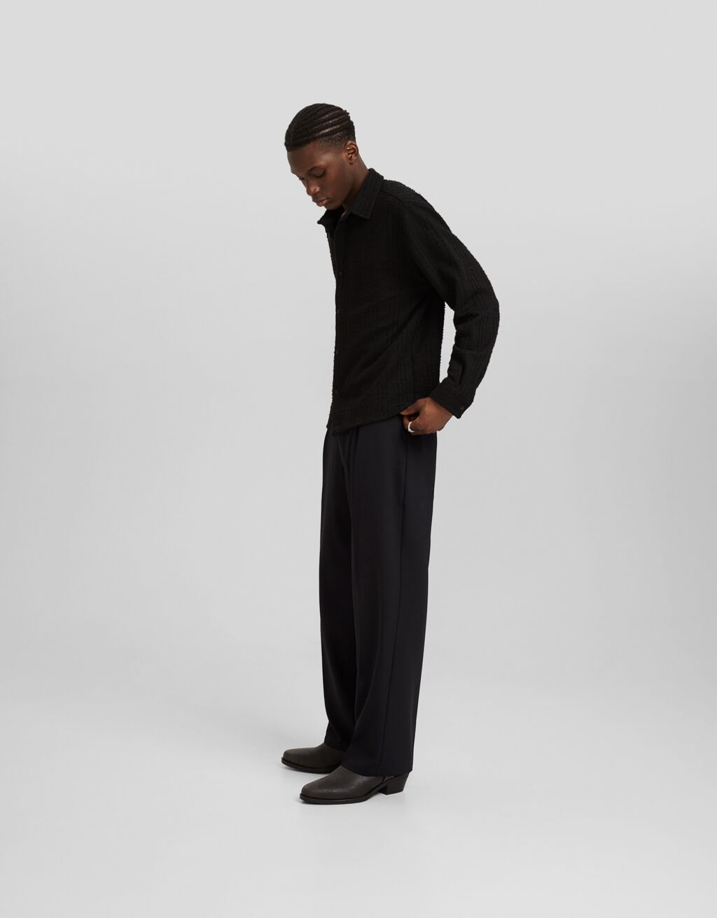 Tailored baggy trousers - Men | Bershka
