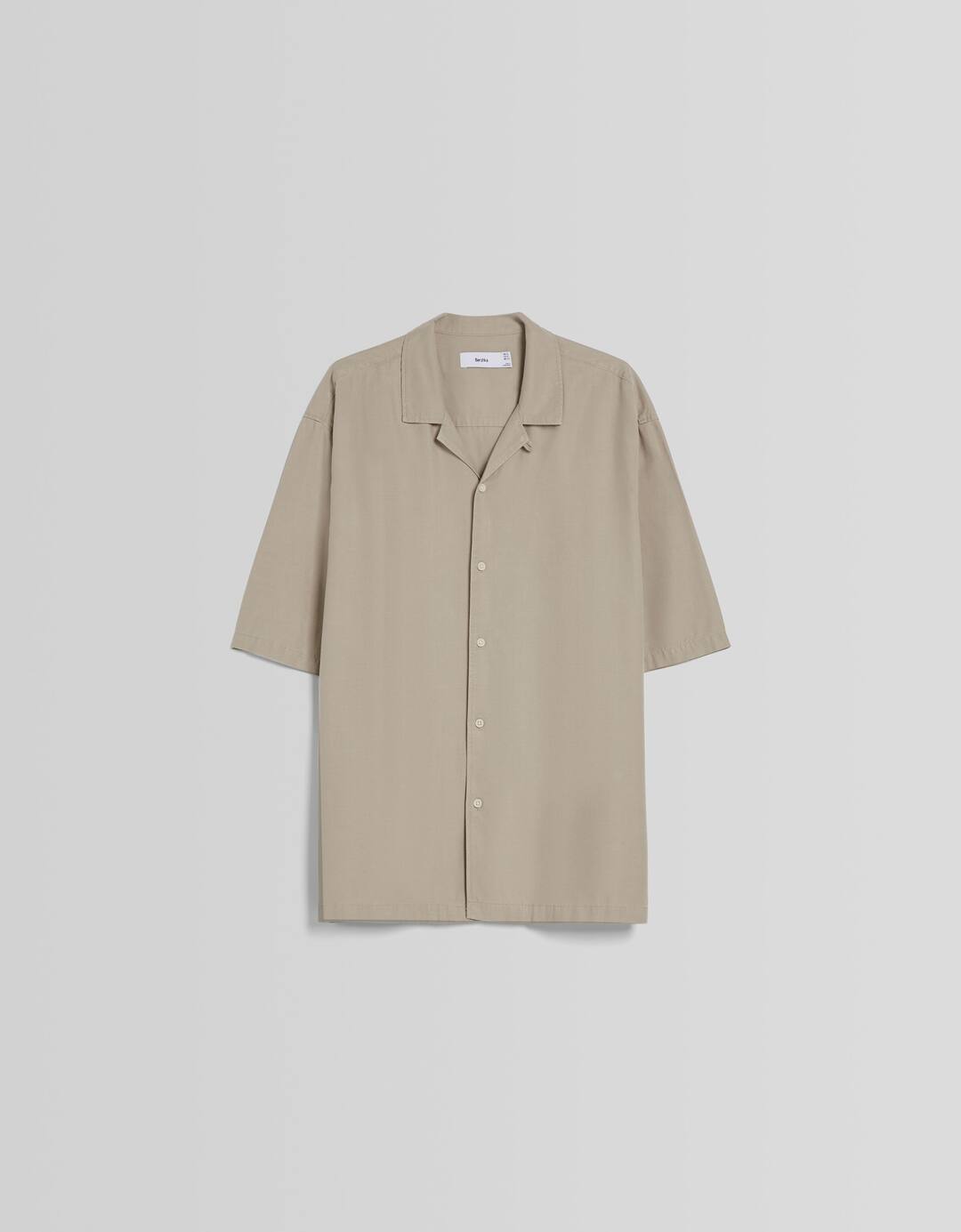 Camisa manga corta relaxed fit rústica