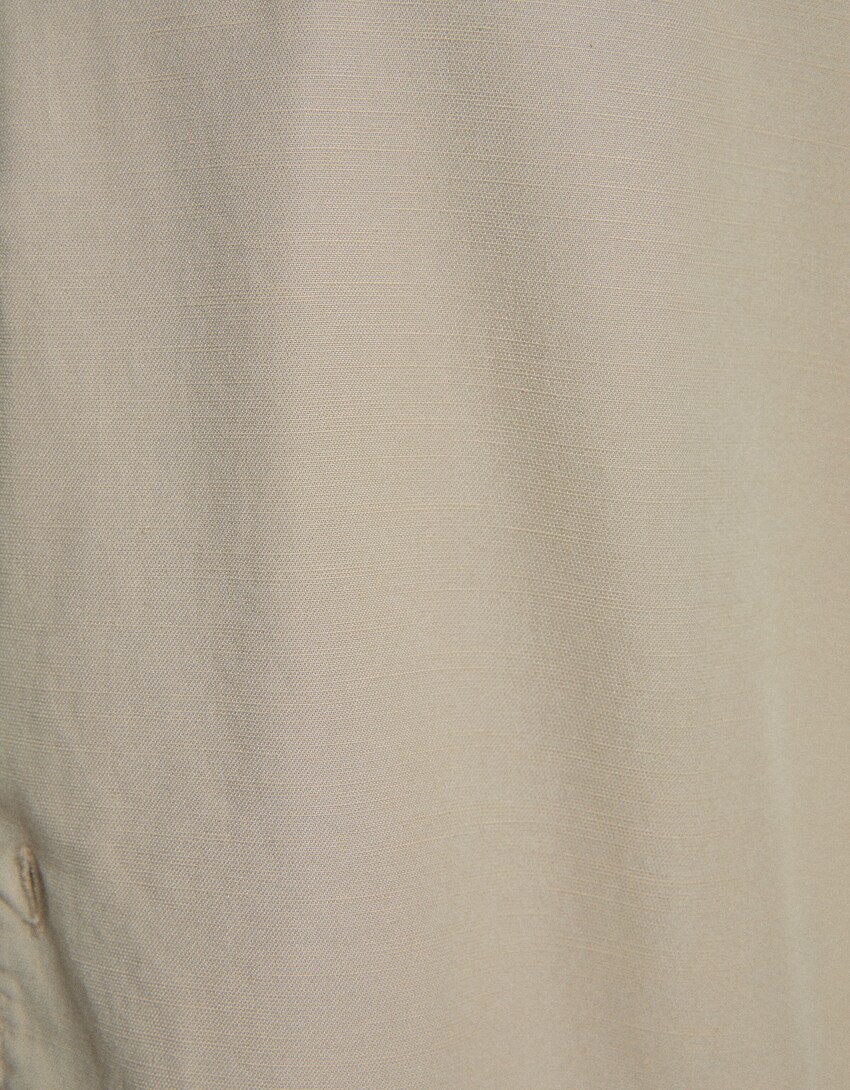 Camisa màniga curta relaxed fit rústica-Sorra-5