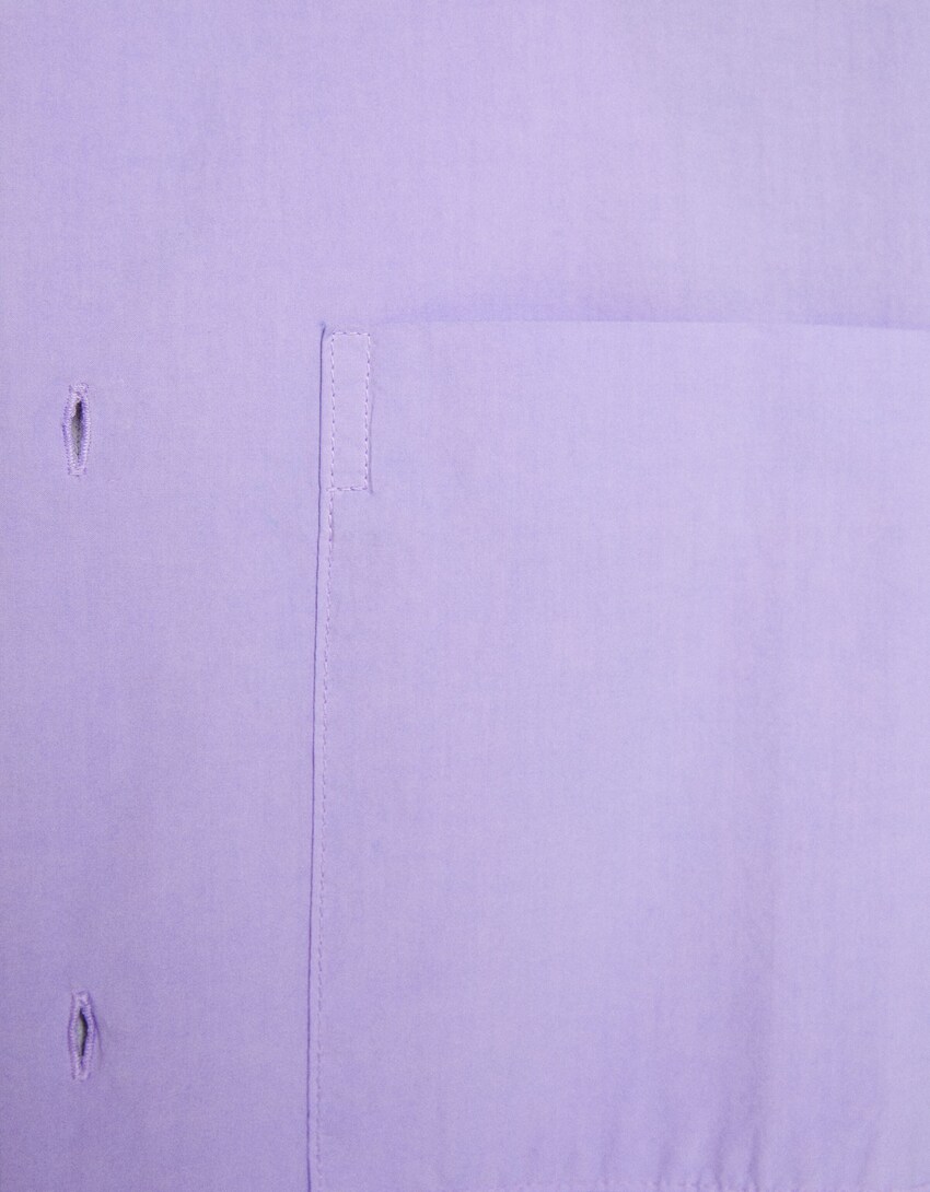 Camisa manga corta popelín-Morado-5