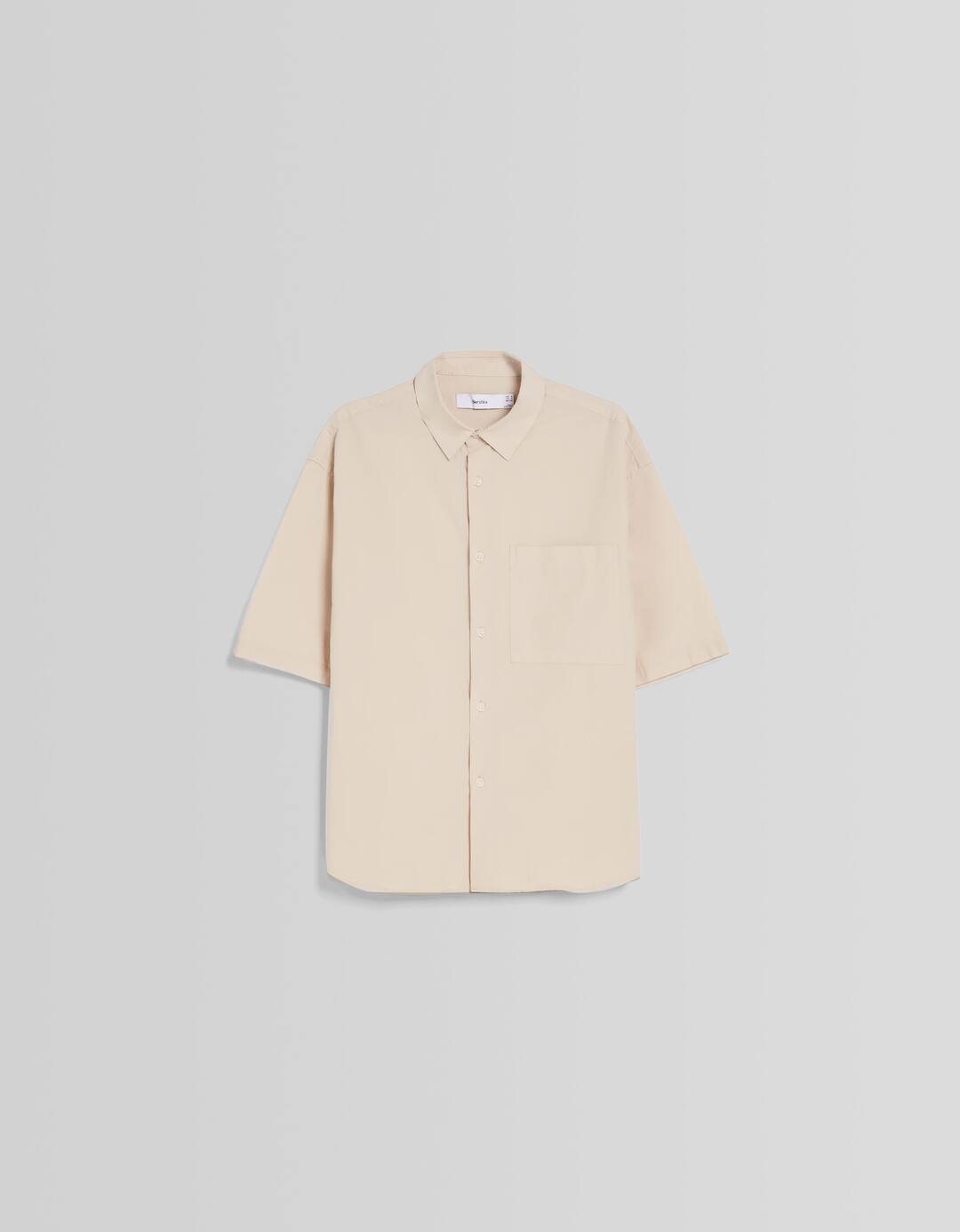 Camisa manga corta popelín