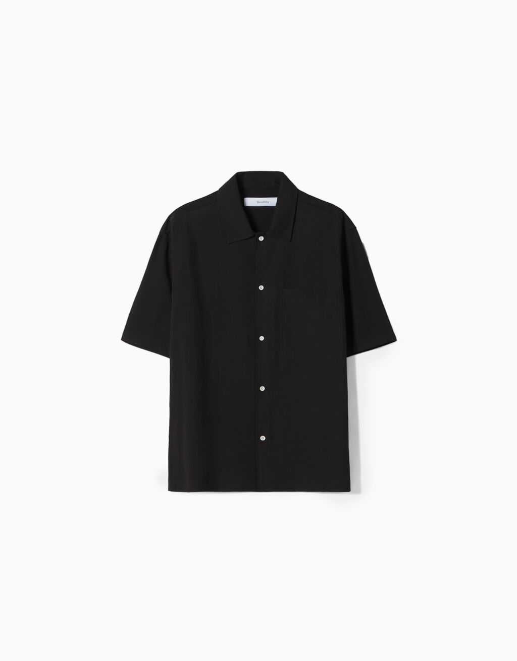 Camisa manga corta relaxed fit-Negro-5