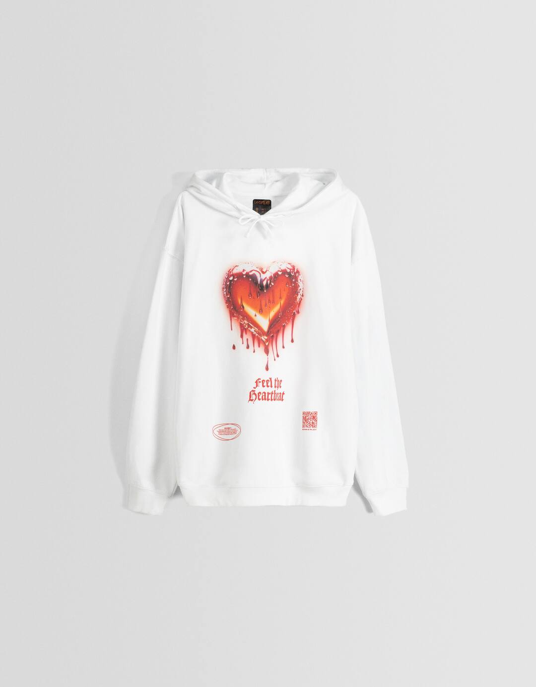 Bershka Wearable Art hoodie with print