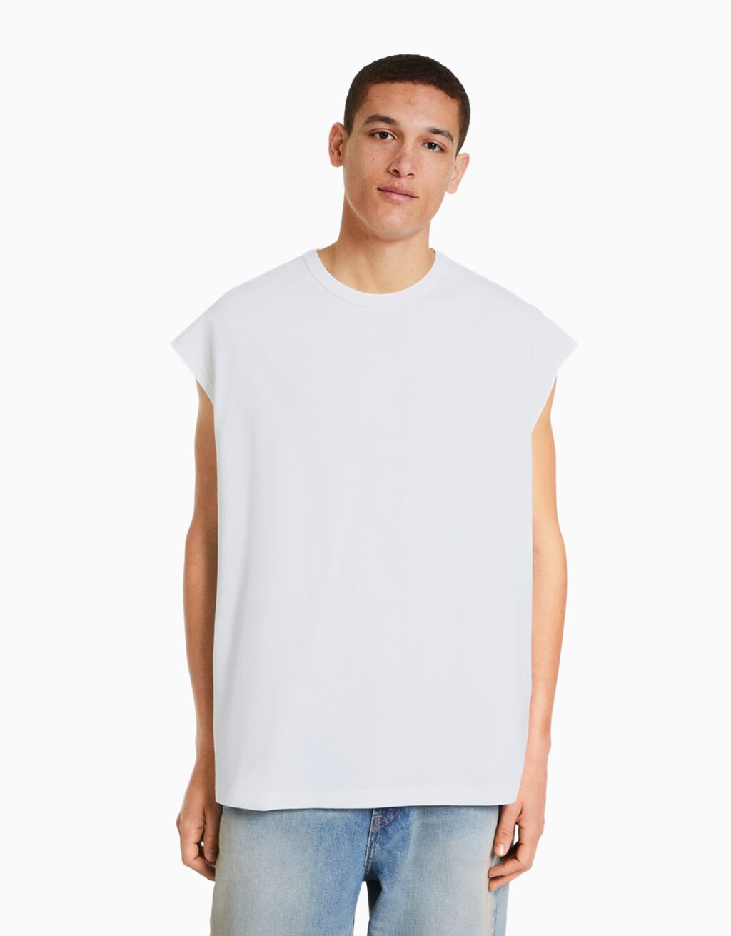 Sleeveless oversize T-shirt - Men | Bershka