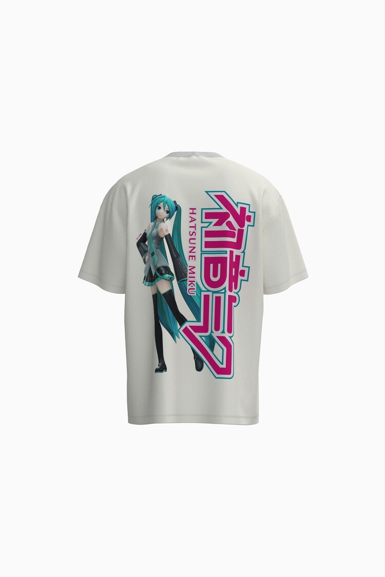 Camiseta Hatsune Miku manga corta boxy fit print