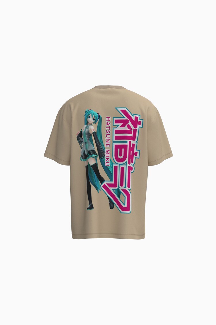 Camiseta Hatsune Miku manga corta boxy fit print
