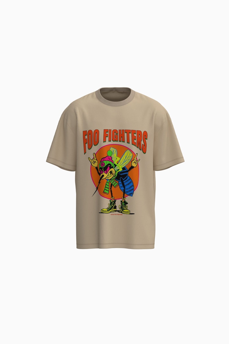 Camiseta Foo Fighters manga corta boxy fit print