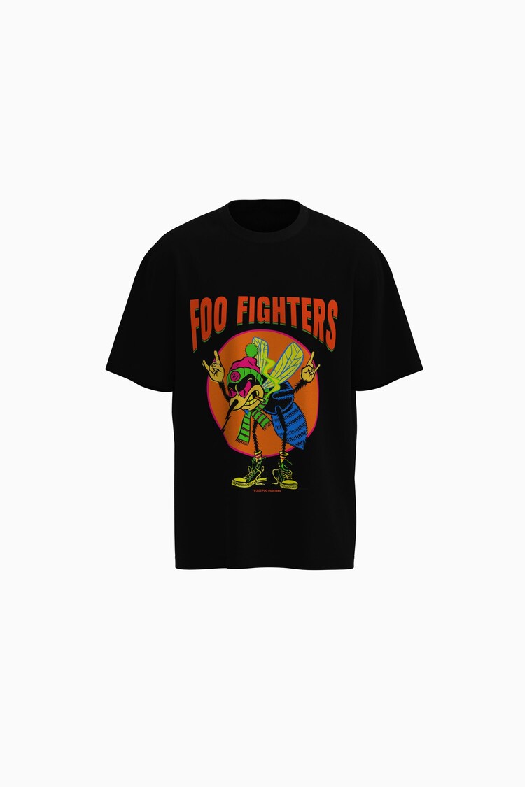Camiseta Foo Fighters manga corta boxy fit print