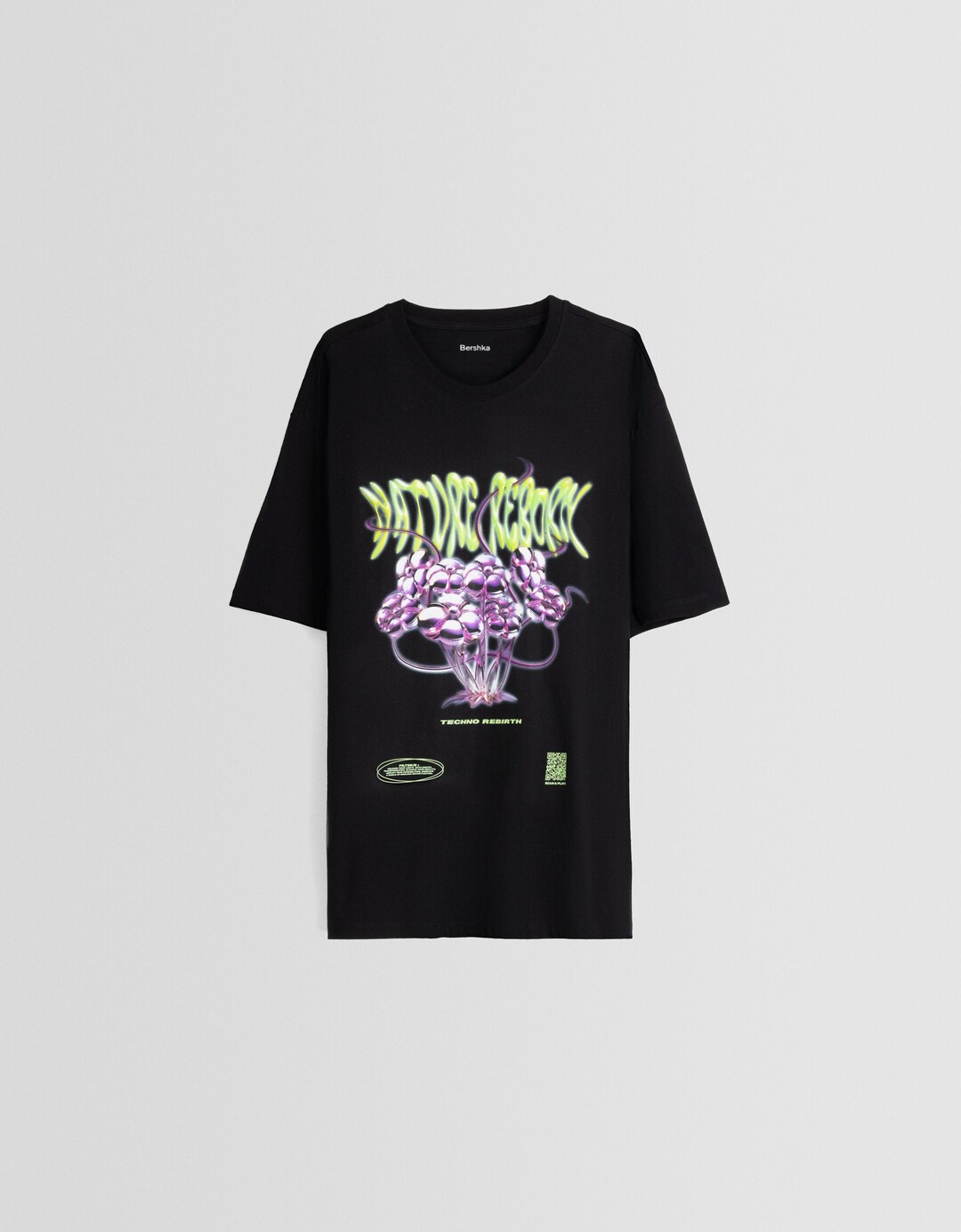 Shirt Bershka Wearable Art im Boxy-Fit mit Print