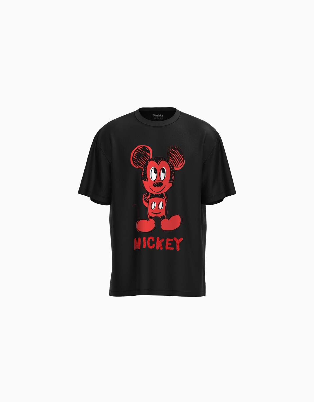Camiseta Mickey manga corta boxy fit print