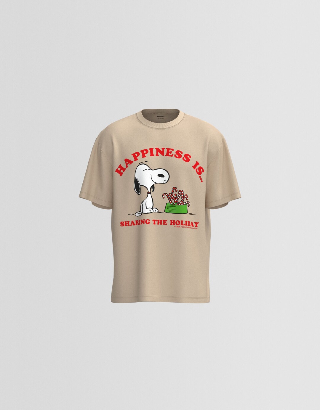 Snoopy T-Shirt mit kurzen Ärmeln im Boxy Fit mit Print