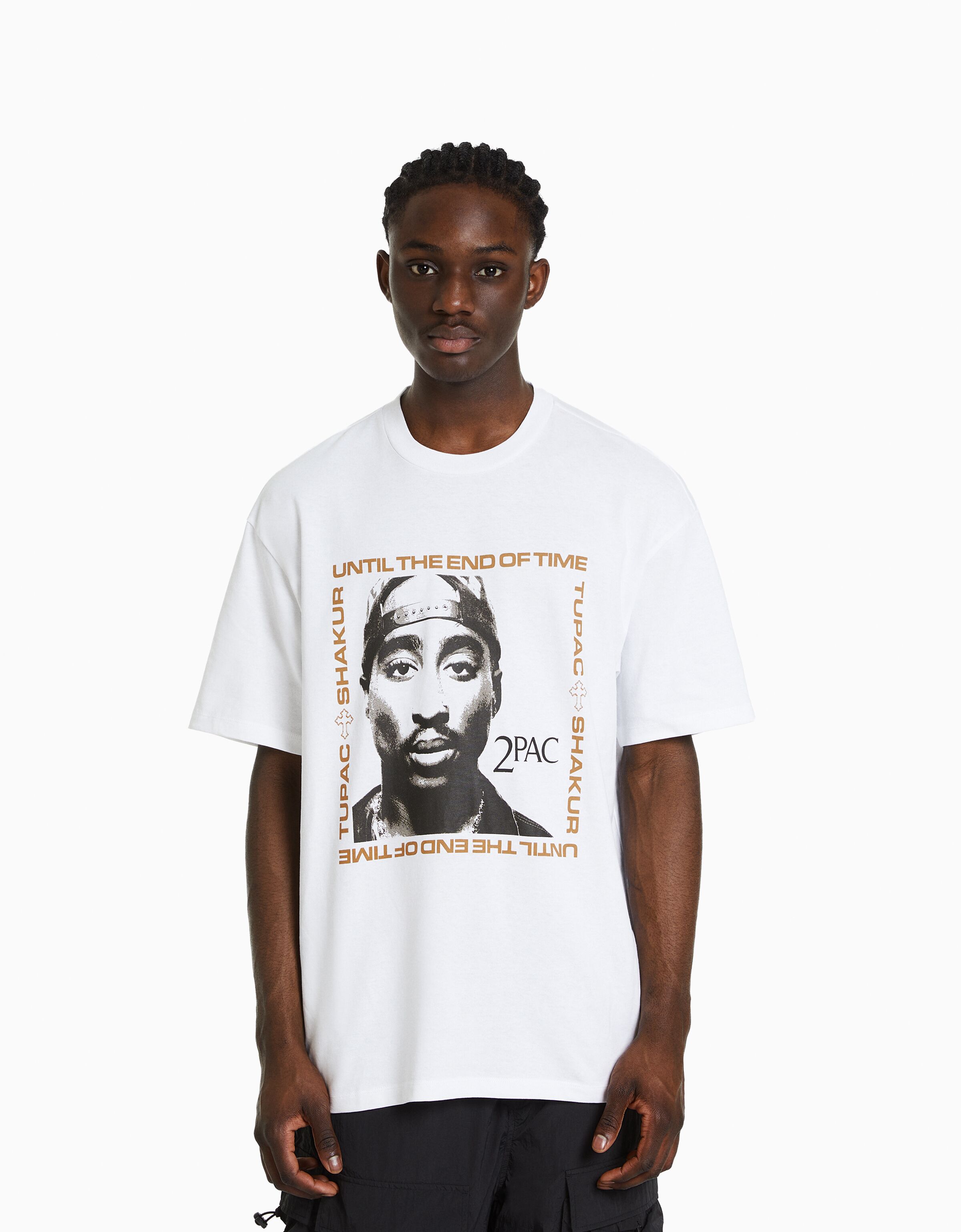 Tupac print boxy fit short sleeve T-shirt