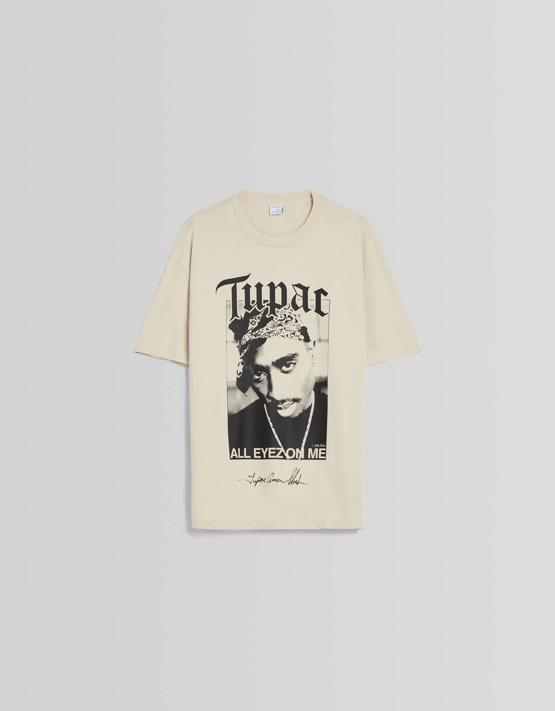 Tupac print boxy fit short sleeve T-shirt