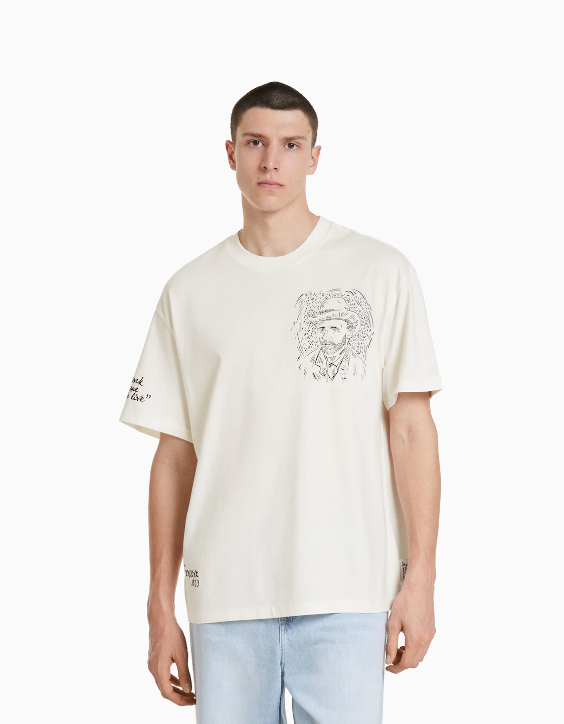 Camiseta Van Gogh manga corta boxy fit print - Hombre | Bershka